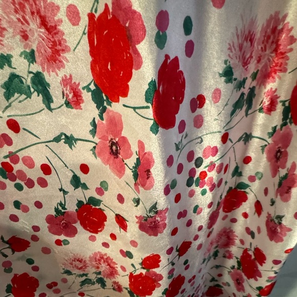 Delicates Vintage Floral Slip Dress Large Chemise Red Pink Cottagecore EUC Soft - Picture 6 of 12